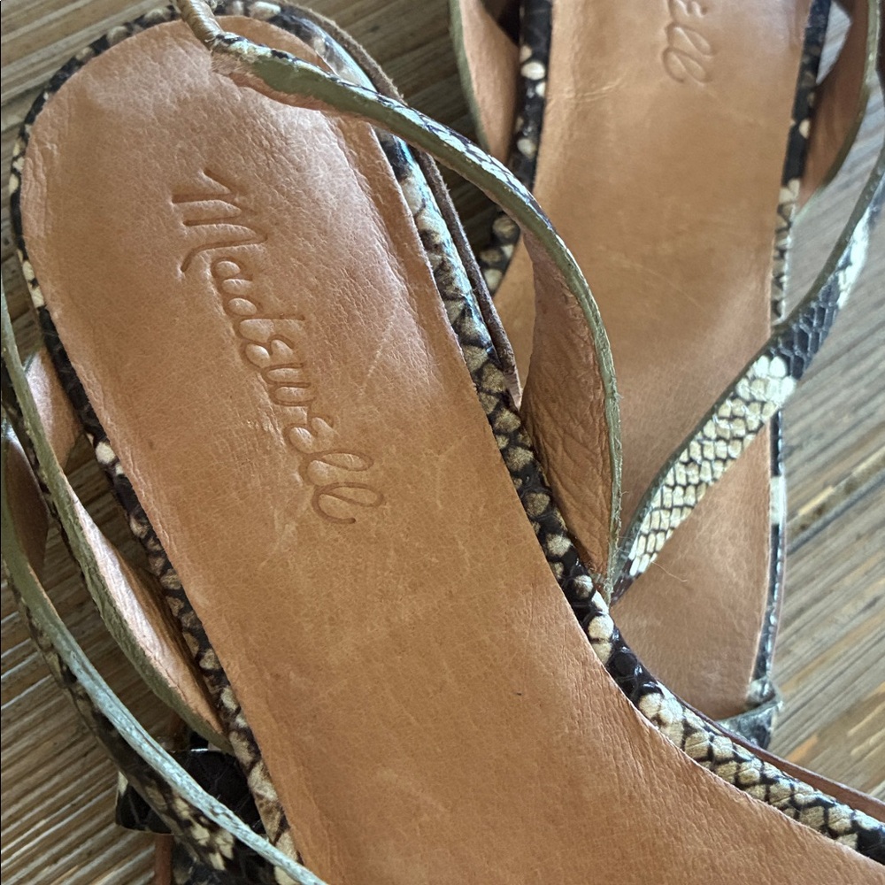 Madewell Heidi Slingback Sandal in Snake Embossed Leather 7 - Picture 5 of 10